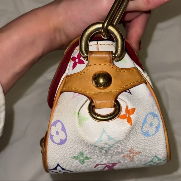 DEADSTOCK Louis Vuitton Marilyn White Multi Color Handbag Takashi Murakami - Picture 9 of 16